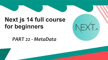 Metadata in next js - Next js 14 tutorial