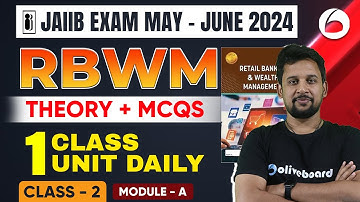 JAIIB Exam 2024 | JAIIB RBWM Module - A | Theory + Mcqs | Role within the Bank Operations| Class - 2