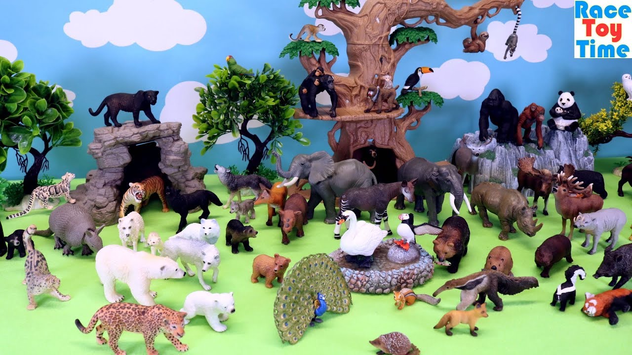 jungle animal toy videos