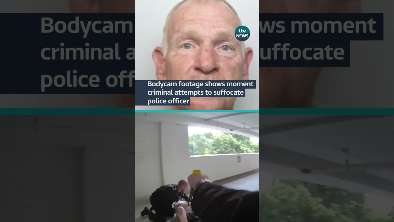 Bodycam Footage Shows Moment Criminal Attempts To Suffocate Police Officer Itvnews