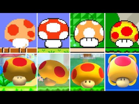 Mega Mushroom In All 2D Super Mario Gamestyles