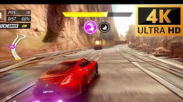 Train vs Car Epic Race! | Asphalt 9: Legends Unite | 4K Ultra HD