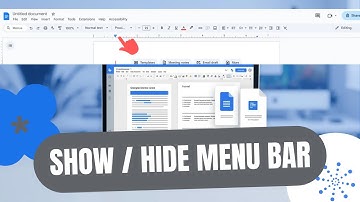 How To Show And Hide Menu Bar In Google Docs | Show Hidden Toolbar In Google Docs