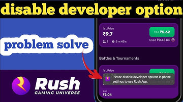 please disable developer option in phone setting to use rush app | problem solve | rush app problem