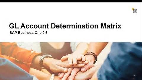 SAP Business One 9 3  GL Account Determination