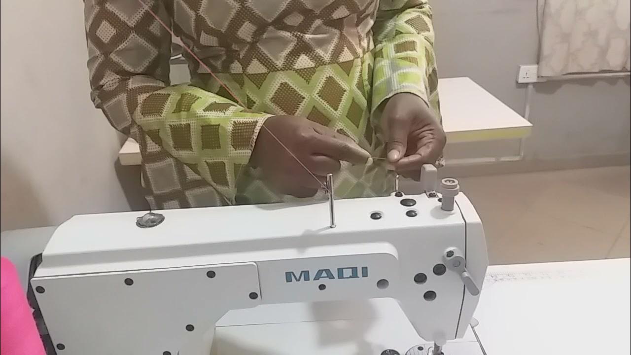 how to thread the maqi industrial sewing machine YouTube