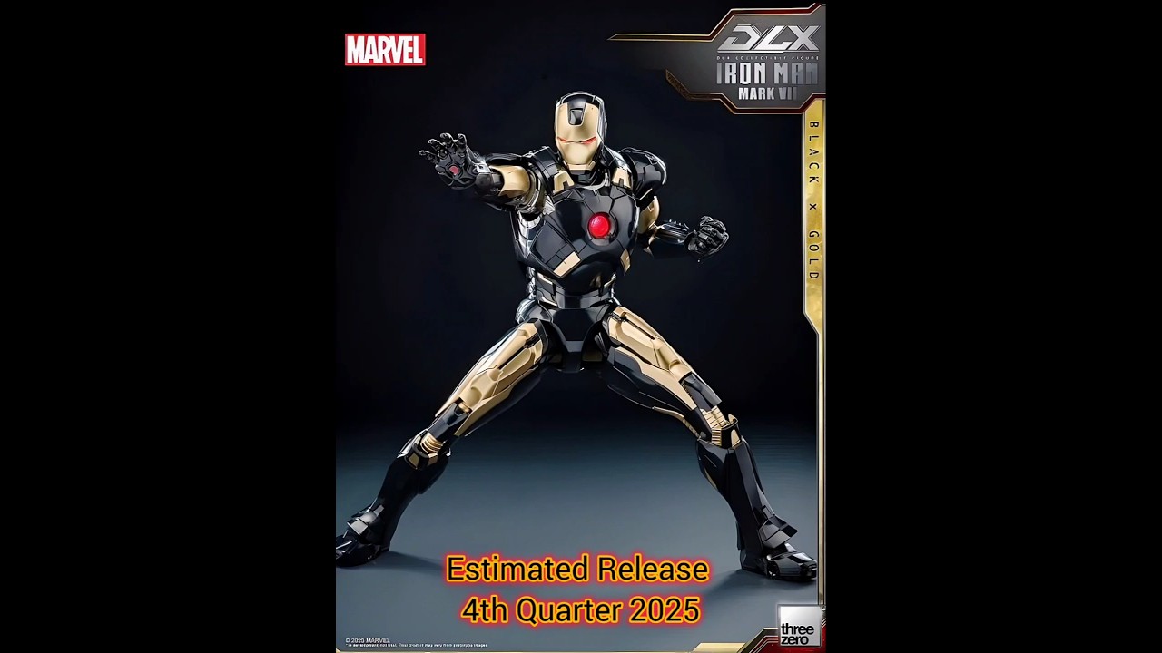 Marvel: The Infinity Saga DLX Iron Man Mark 7 (Black x Gold) 1/12 Scale BBTS Exclusive 