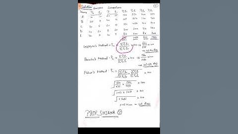Chapter 13 (statistics) , Class 11, Part 3, Index number