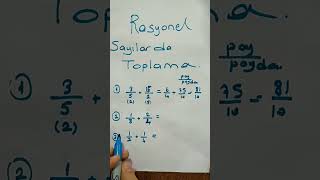 Rasyonel Sayılarda Toplama Ü