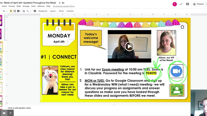 Welcome to Distance Learning- A Tour of Our Weekly...