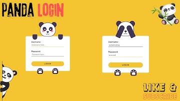 How To Create Panda Login Form using HTML CSS & javascript (Step by Step Tutorial)