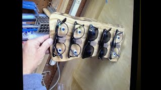 Eye glasses Rack (Olivewood/Live edge)