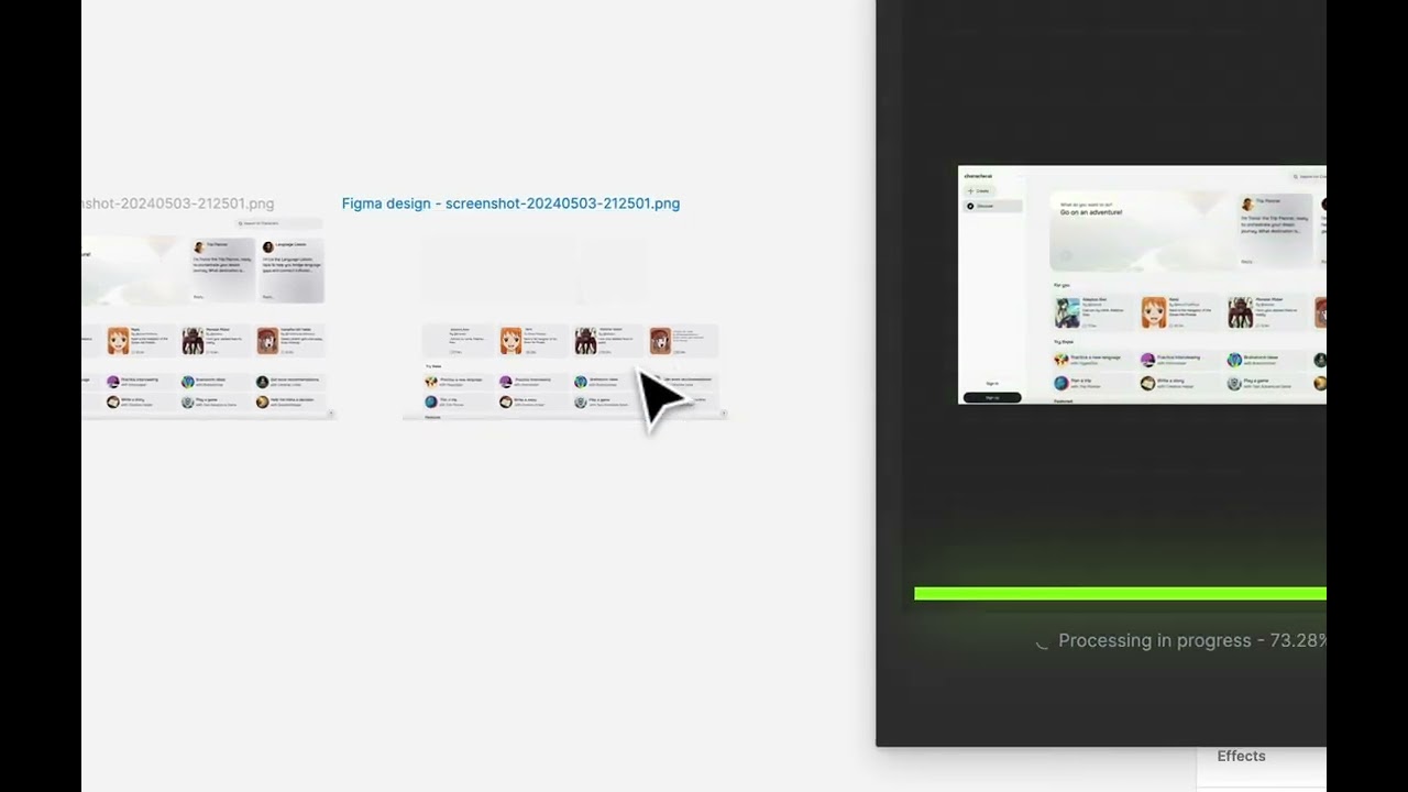 Screenshot to Editable Figma Design:Clone the character.ai Website in Under One Minute with Codia AI