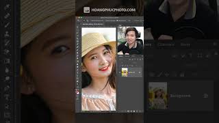 Cách xoá mụn cực sạch trên photoshop #Shorts