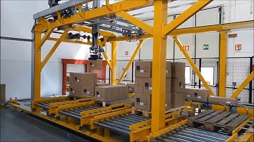 Fully automatic robot palletizing system powered by Vuototecnica Octopus