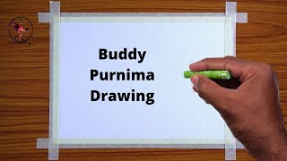 Vesak card nirmana / Vesak drawing / Buddha Purnima easy drawing step by step screenshot 5