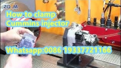 How to clamp Cummins injector using ZQYM test bench 8320 to test.