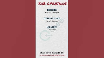 Ultrafly Solutions Hiring! Backend Developer (.NET MVC) – Apply Now