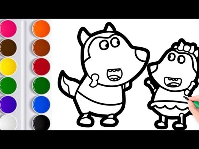 How to draw wolfoo Lucy easy drawing 