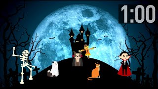 1 Minute Halloween Countdown Timer | Vampires | Ghosts | Haunted House