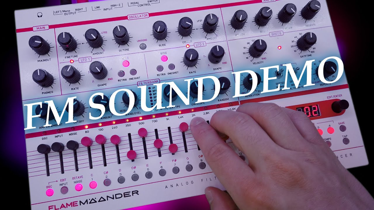 FLAME MÄANDER 2.0 - FM Synth Sound Demo (no talking) 