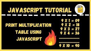 Print Multiplication Table in JavaScript | JavaScript + Bootstrap | Program 06