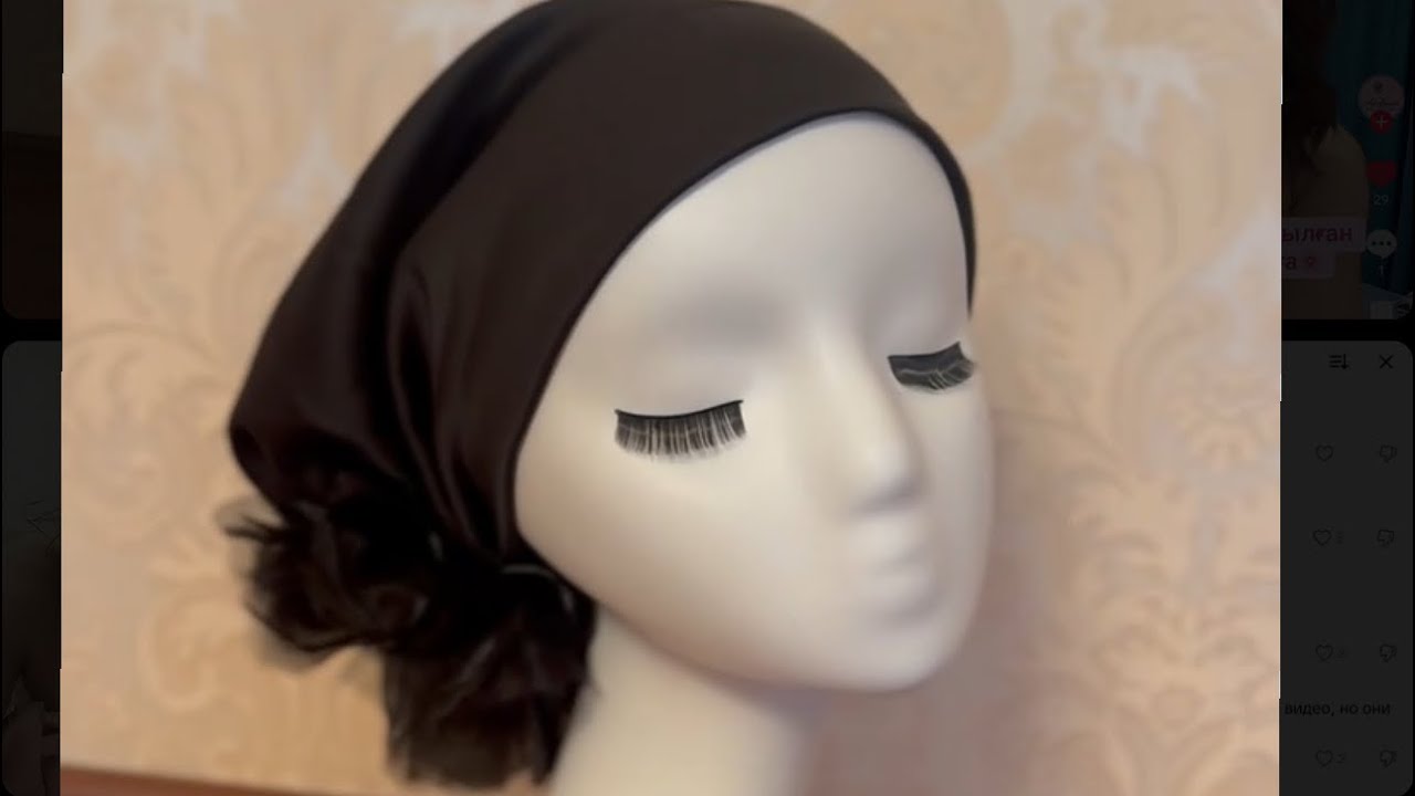 Резинкасыз тігілген тюрбан түрі #рукоделие #тюрбан #tutorial #turban 