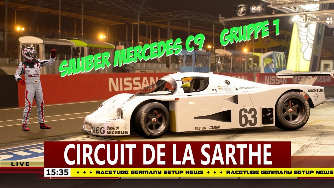 Gran Turismo Sport - Sauber Mercedes C9 - Circuit de la Sarthe (BoP Leistungslevel) - YouTube