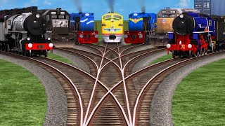 07 More Trains Crossing Epic Bumpy Railraod Tracks Railway Game Play Trains Game play  screenshot 4