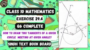 Exercise 29.4 Question 6 | How to Draw Two Tangents of a Given Circle Meeting at Given Angle?
