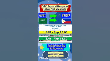 Quick view SAR to PHP exchange rate as of Aug 25, 2025. #exchangerate #saudiriyalrate #ofw #guide