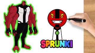 How To Draw Four Arms Ben 10 In Sprunki Style Sprunki Incredibox Drawing Tutorial