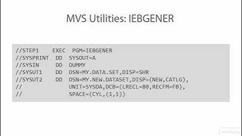 04 06 MVS Utilities IEBGENER