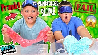 Making Slime Blindfolded Challenge! MESSY!
