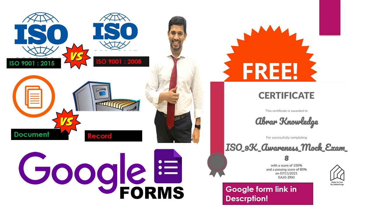 Assessments on ISO 9001 2015 Vs 2015 with free ecertificate Mock