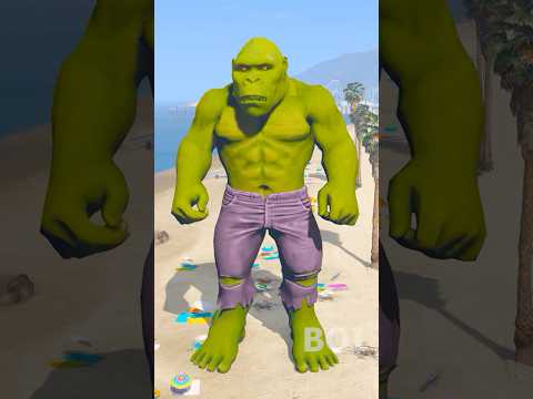 HULK + KONG = NEXT LEVEL HULK KONG 😲 #shorts #gta5 #spiderman