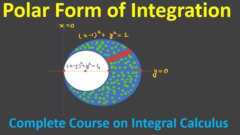 Polar Form of Integration #Complete Course on Integral Calculus# IIT JAM #bsc #gate #csir_net
