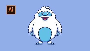 Adobe Illustrator Tutorial - Yeti Vector Illustration