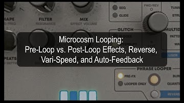 Microcosm Looping: Pre-Loop vs. Post-Loop Effects, Reverse, Vari-Speed, and Auto-Feedback