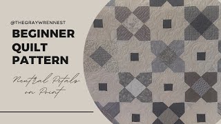 FREE BEGINNER QUILT PATTERN PETALS ON POINT TUTORIAL!