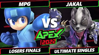 Apex 2022 Losers Finals - MPG (Mega Man) Vs. Jakal (Wolf) - SSBU Ultimate Tournament