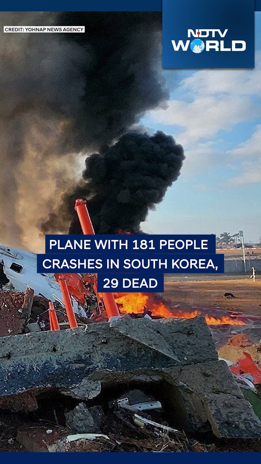 South Korea Plane | Moment When Plane Went Off Runway, Crashed At South Korea Airport