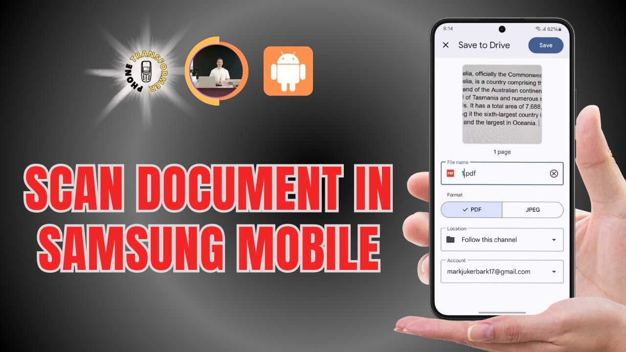How to Scan Document in Samsung Mobile - Detailed Tutorial - YouTube