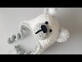 How to crochet bear beanie for newborn  bear hat tutorial