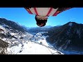 Geraldine fasnachts wingsuit flight captured by lionel favre