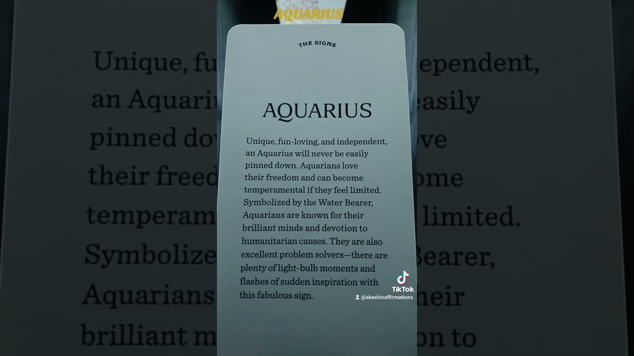 AQUARIUS  -  TAROT READING 