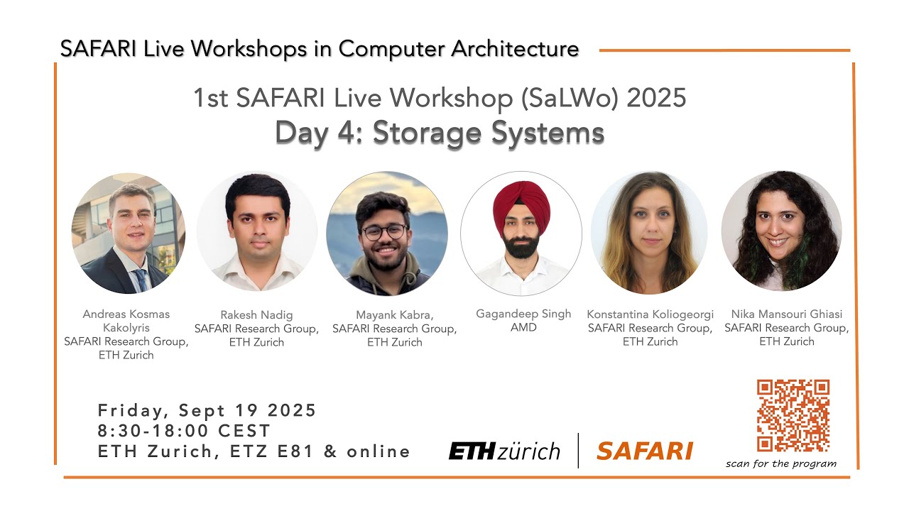 1st SAFARI Live Workshop (SaLWo) on Storage Systems