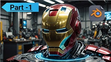 Iron Man 3D Head Modeling in Blender | Full Timelapse + Tips & Tricks | Iron Man Model 