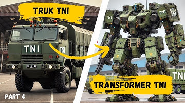 TRANSFORMERS INDONESIA ! Ketika Truk TNI Diubah Menjadi Robot Transformers oleh AI | PART 4
