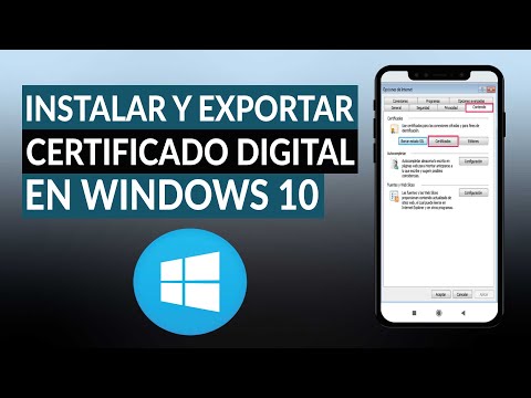 Cómo instalar y exportar un certificado digital en WINDOWS 10